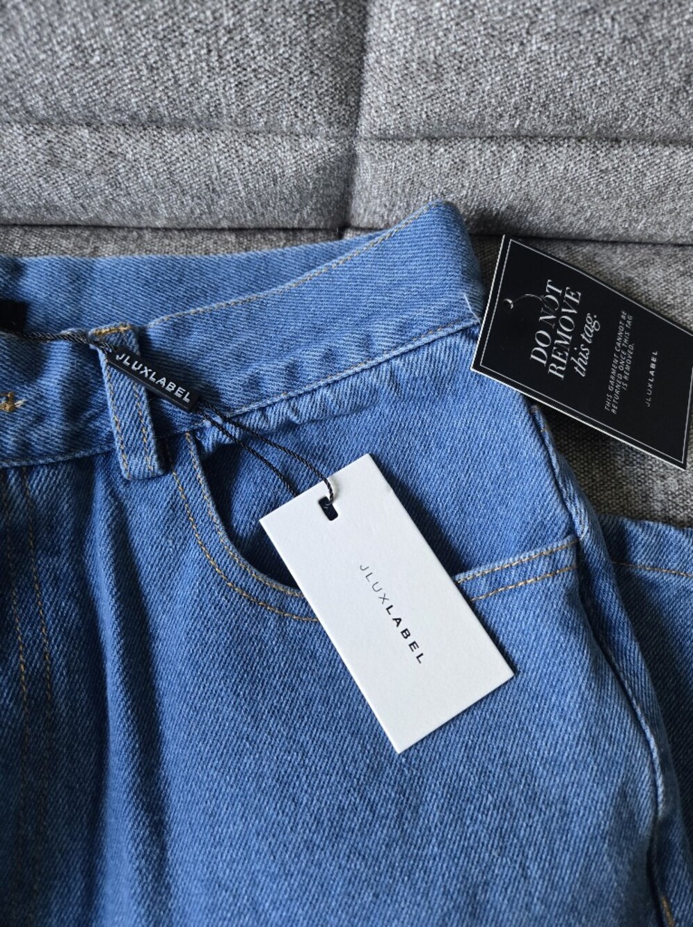 JLUXLABEL | Medium Wash Roesia Jeans In Blue Size 25 - Picture 10 of 16